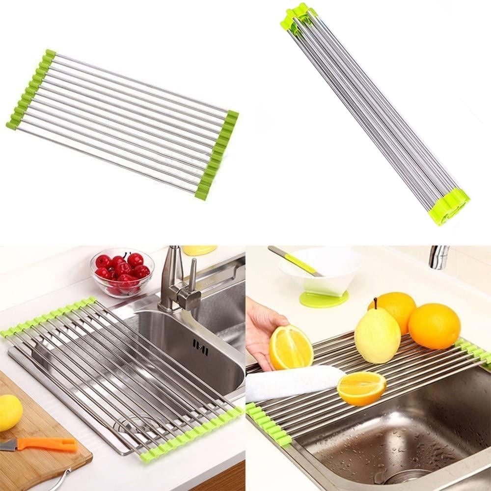 Сушарка для посуды на мойку Kitchen Drainboard 23х37 см Салатовый (1010650-LightGreen) - фото 2