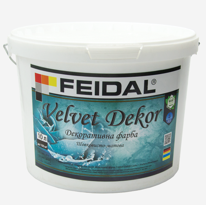 Краска интерьерная декоративная Velvet Dekor 10 л Белый
