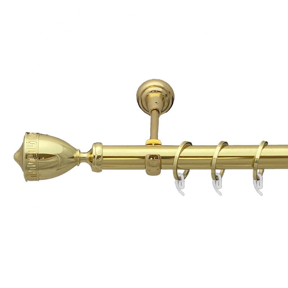 Карниз Orvit Афина однорядный гладкий 25 мм 240 см Золотой (7035240)