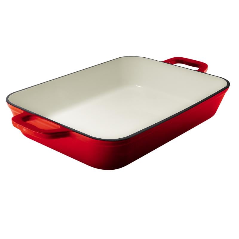 Противень чугунный эмалированный Grandfeu 33 см 3,2 л Красный (PAN33RED)