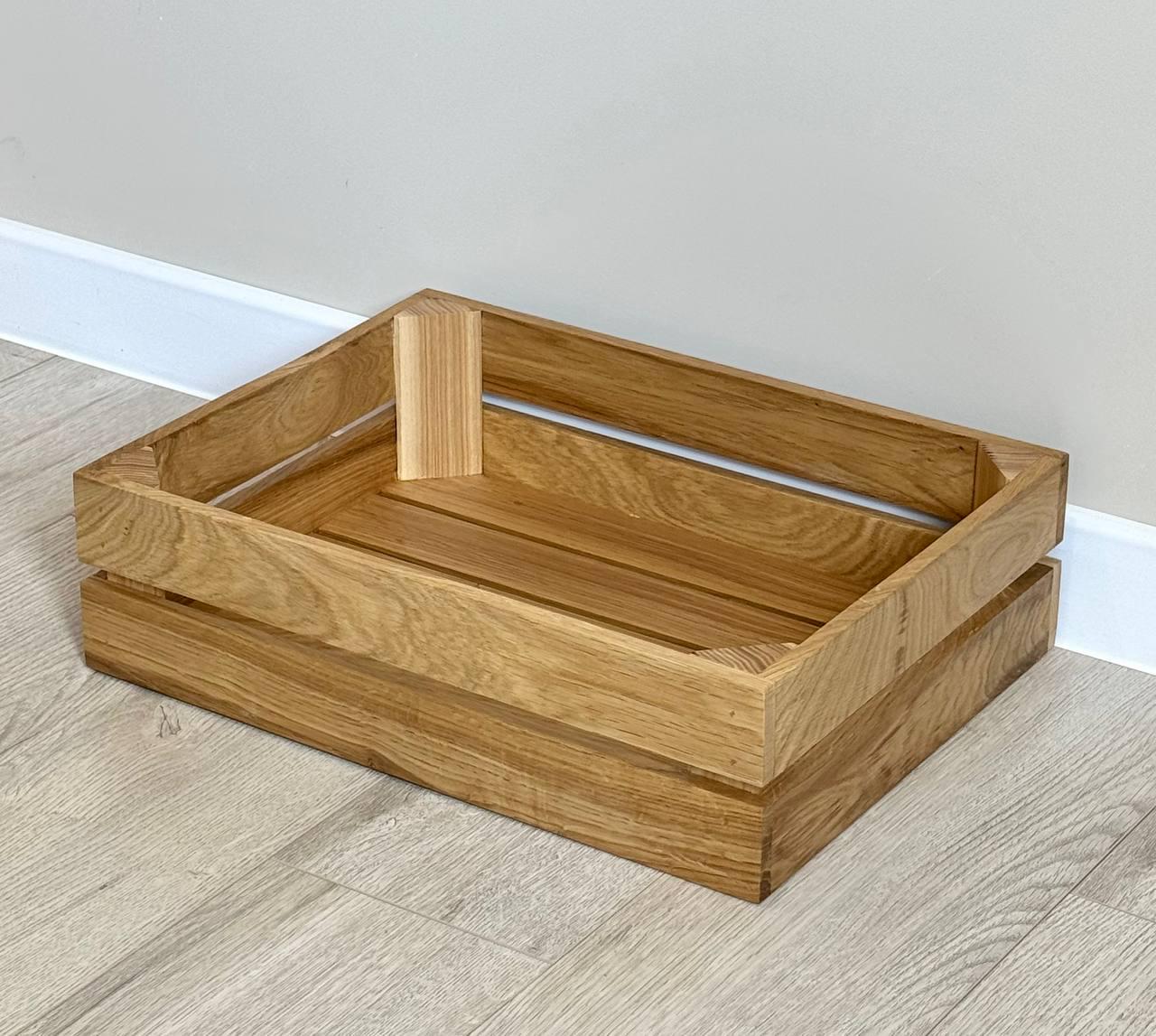 Ящик для зберігання дерев'яний з дубу 40х30х11 см (18729244) - фото 3 Ящик для зберігання дерев'яний з дубу 40х30х11 см (18729244) - фото 3