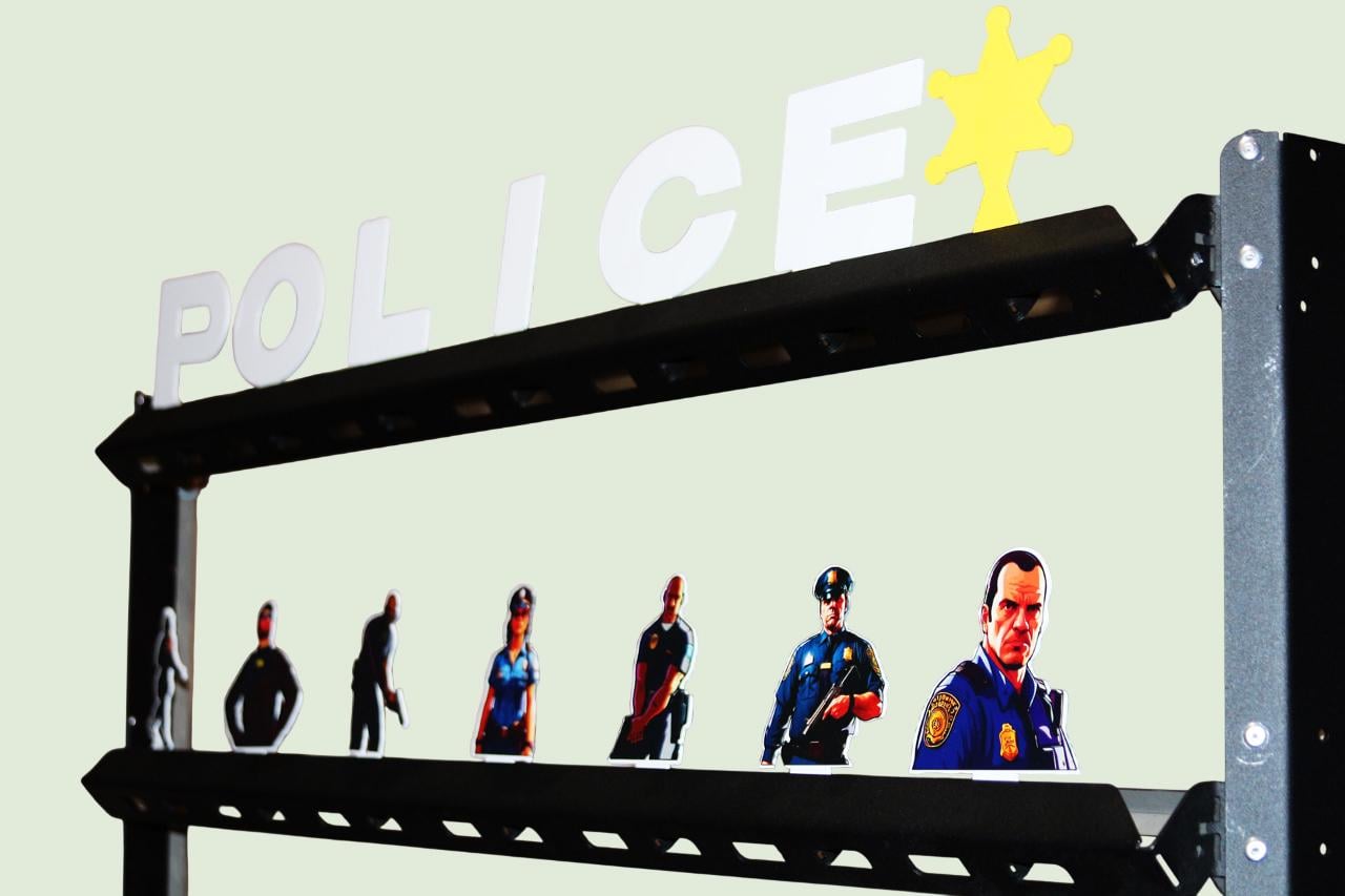 Мишени для тира с автоматическим цветоподъемом для страйкбола.