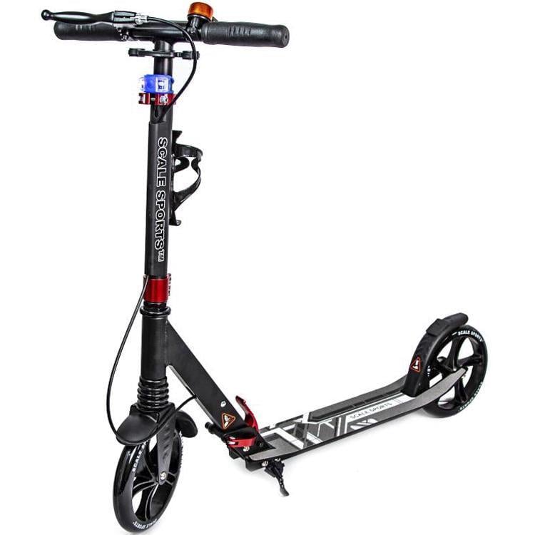 Самокат двухколесный Scale Sports SS-08 Black ручной тормоз Led-фонарь (841149788)