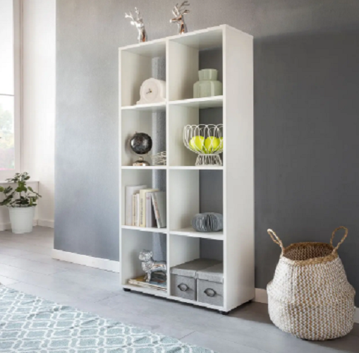 Стеллаж для книг и декора на 8 ячеек Белый (P10) - фото 2