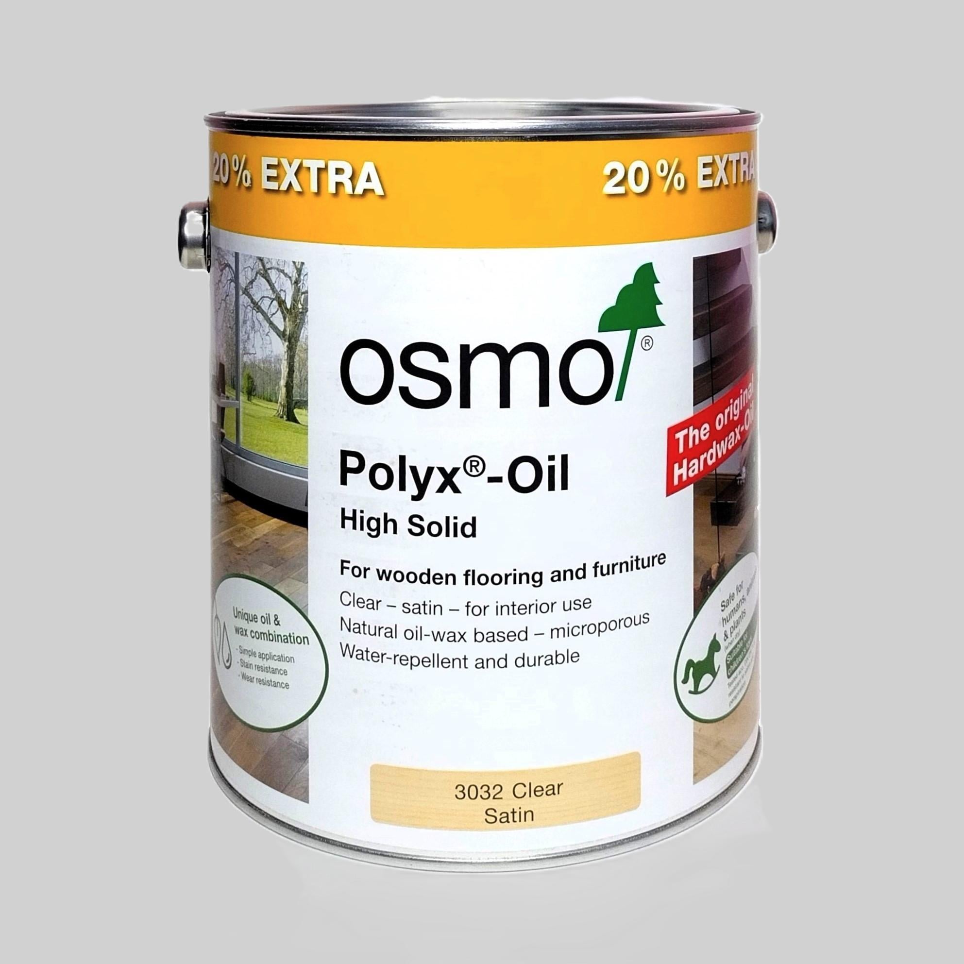 Масло с твердым воском Osmo Hartwachs-Öl для пола из дерева/паркета/мебели 3 л Бесцветный шелковисто-матовый (3032)