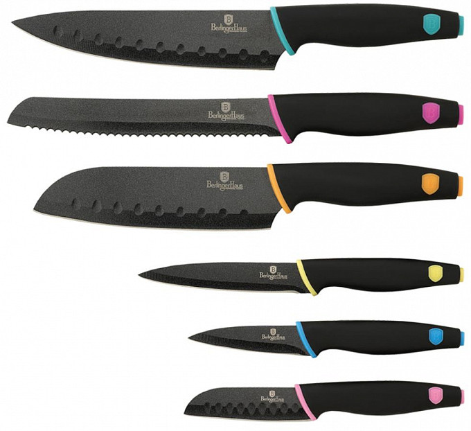 Набір ножів Berlinger Haus Granit Diamond Line 6 шт (BH-2145)