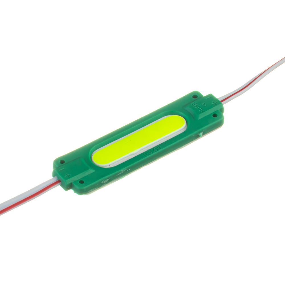 Модуль cветодиодный COB 1led 24 V 2 W IP65 Зеленый