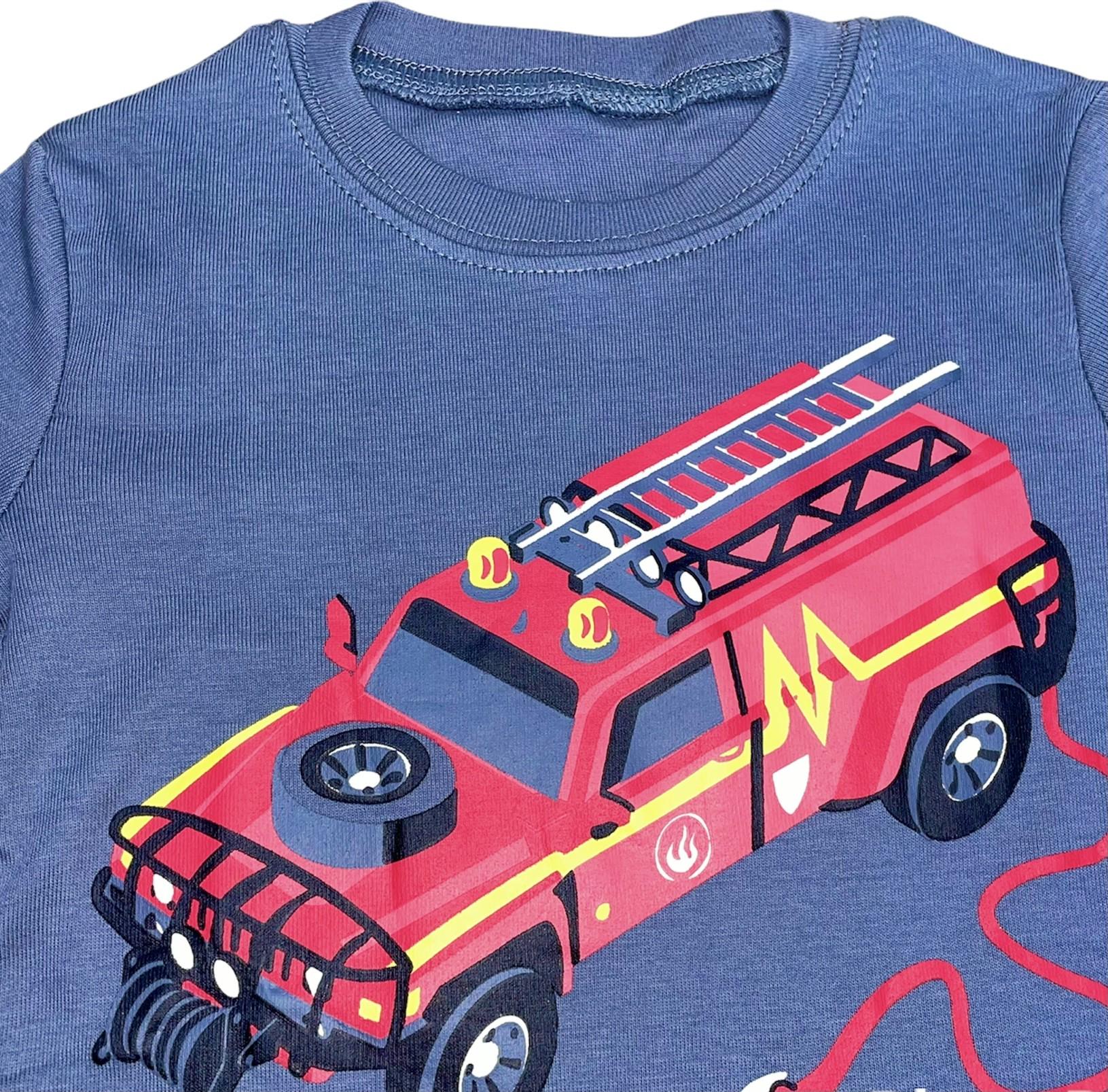 Пижама для мальчика пожарная 80 см Серый (24175743) - фото 3 Пижама для мальчика пожарная 80 см Серый (24175743) - фото 3