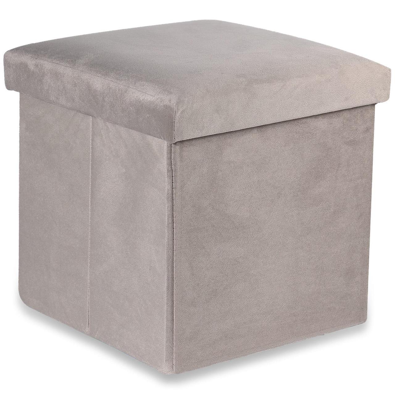 Пуф раскладной Velvet М 30х30х30 см Бежевый (2672517592)