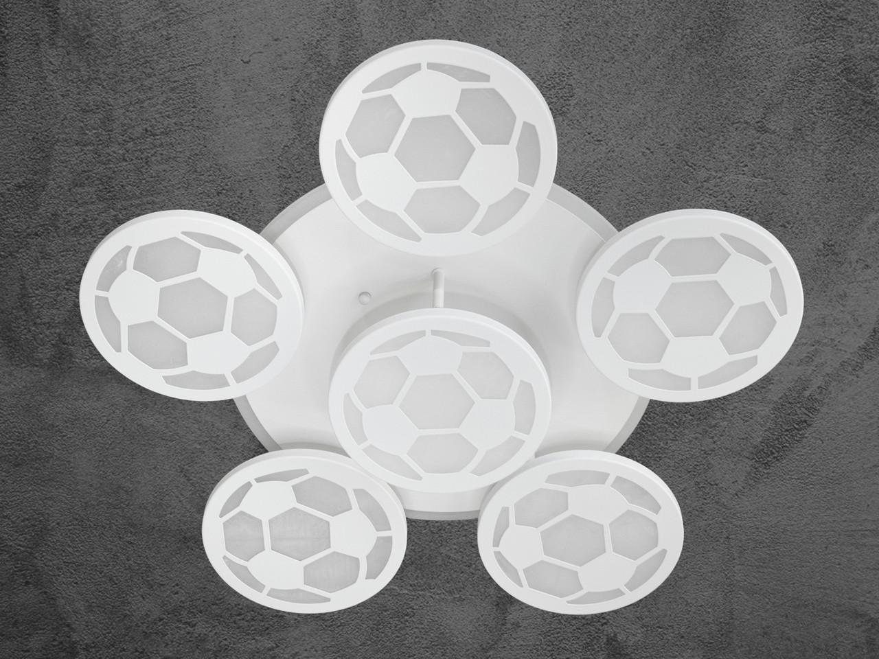 Люстра LED акриловая для детской с подсветкой 8065-5+1WH-LS 105 W на 14 кв.м Белый (1506249267) - фото 5 Люстра LED акриловая для детской с подсветкой 8065-5+1WH-LS 105 W на 14 кв.м Белый (1506249267) - фото 5