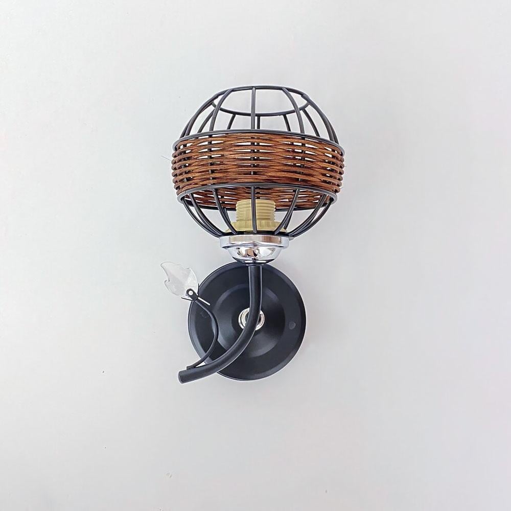 Светильник настенный Lighthouse SRS-20467/1 плафон черный/коричневый Черный/Хром