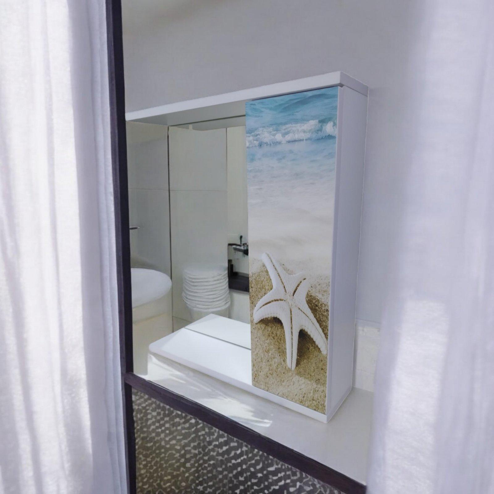 Зеркало для ванной комнаты Mikola-M пластиковое Лазурный берег 50 см (2345) - фото 5 Зеркало для ванной комнаты Mikola-M пластиковое Лазурный берег 50 см (2345) - фото 5