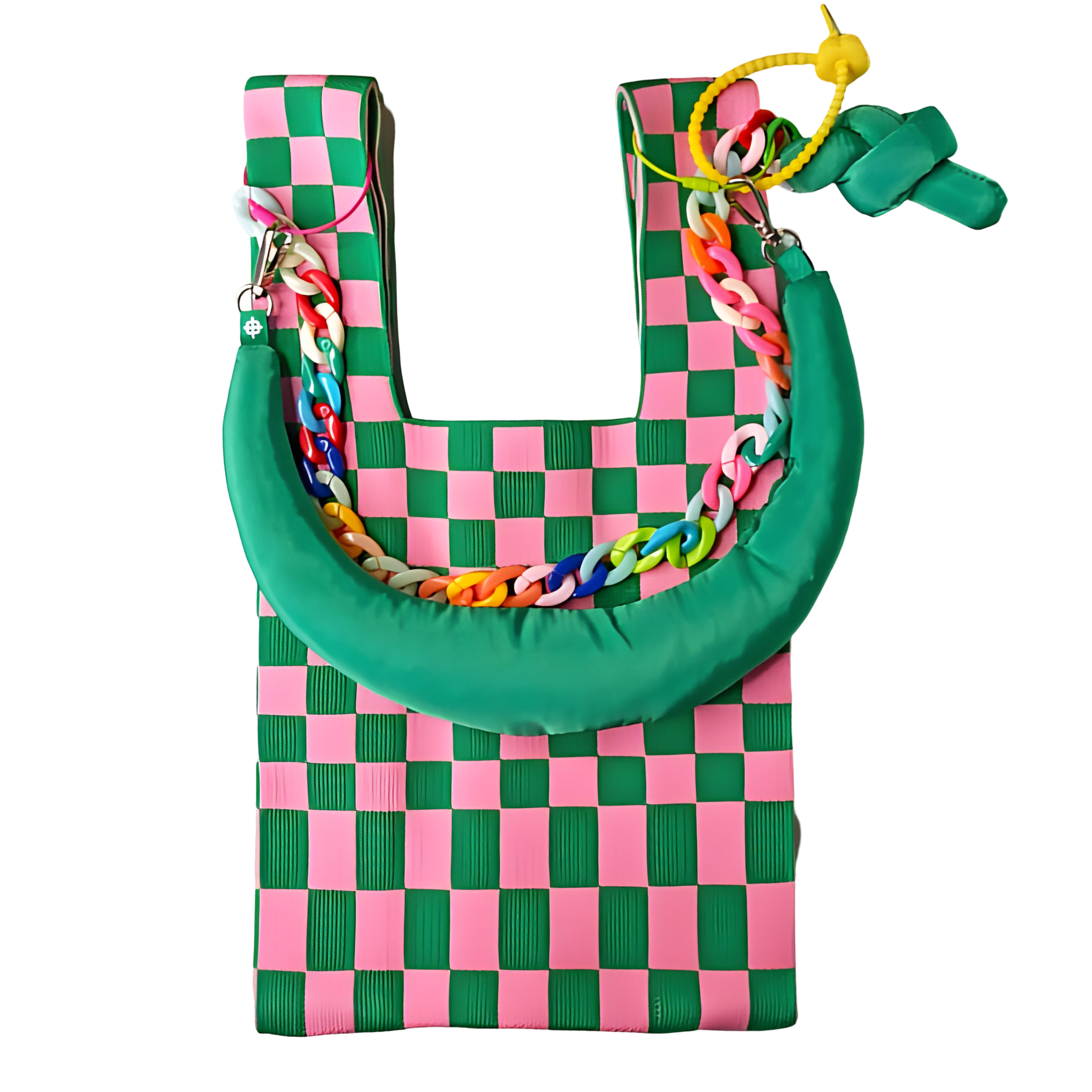 Сумка в'язана Зелено-рожевий (25-549) - фото 1 Сумка в'язана Зелено-рожевий (25-549) - фото 1