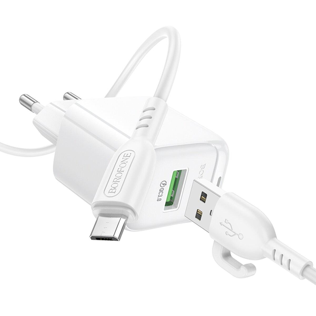 Зарядное устройство Borofone BAS42A 18W USB-A 1 м White