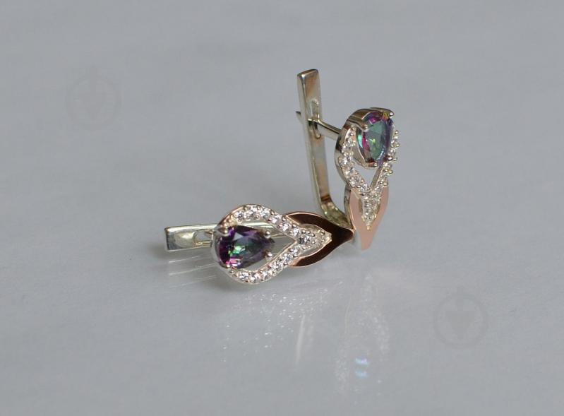 Серебряные серьги Sil с золотыми накладками 132s-11 Мистик (Sil-726)