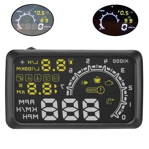 Проектор приборной панели на лобовое стекло OBD2 HUD W02 5.5" Проектор приборной панели на лобовое стекло OBD2 HUD W02 5.5"