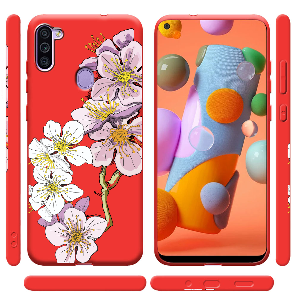 Чехол Boxface Samsung A115 Galaxy A11 Cherry Blossom Красный силикон (39628-cc4-40327) - фото 2