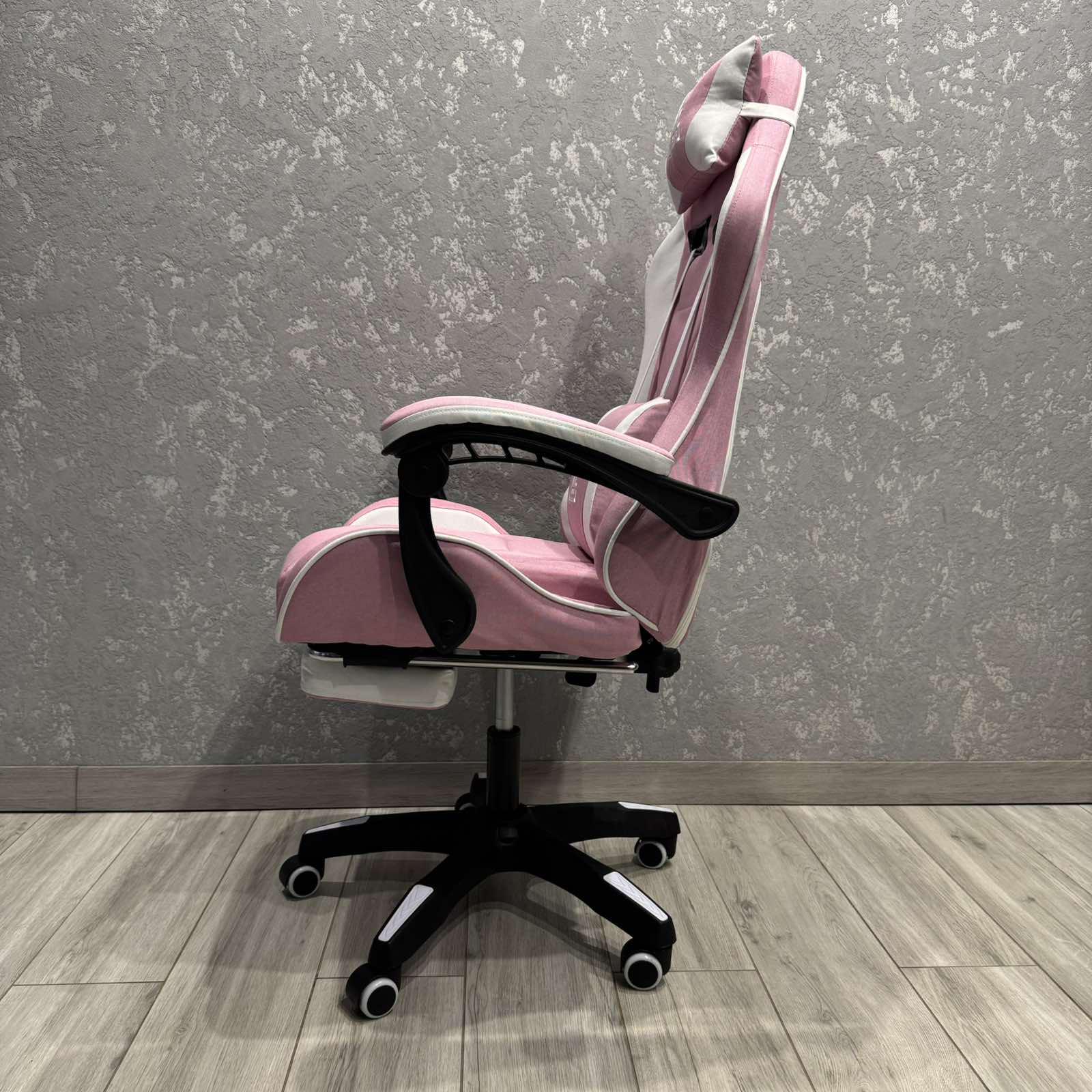 Кресло компьютерное тканевое EC Gaming K40 Розово-белый - фото 7