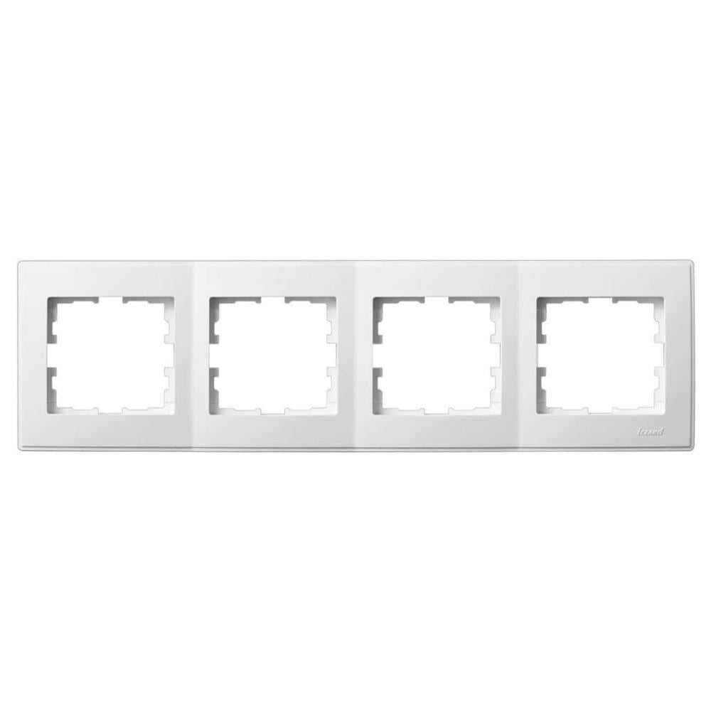 Рамка Lezard Lesya 4-местная горизонтальная Белый