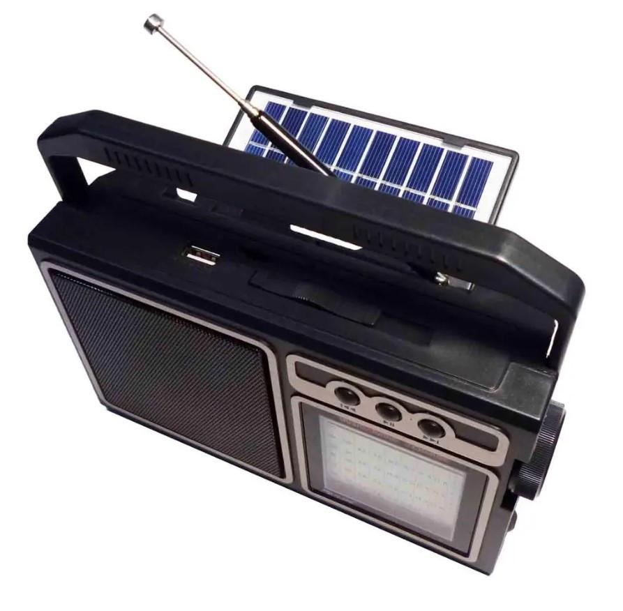 Радиоприемник Golon RX-BT319S USB с солнечной панелью Black
