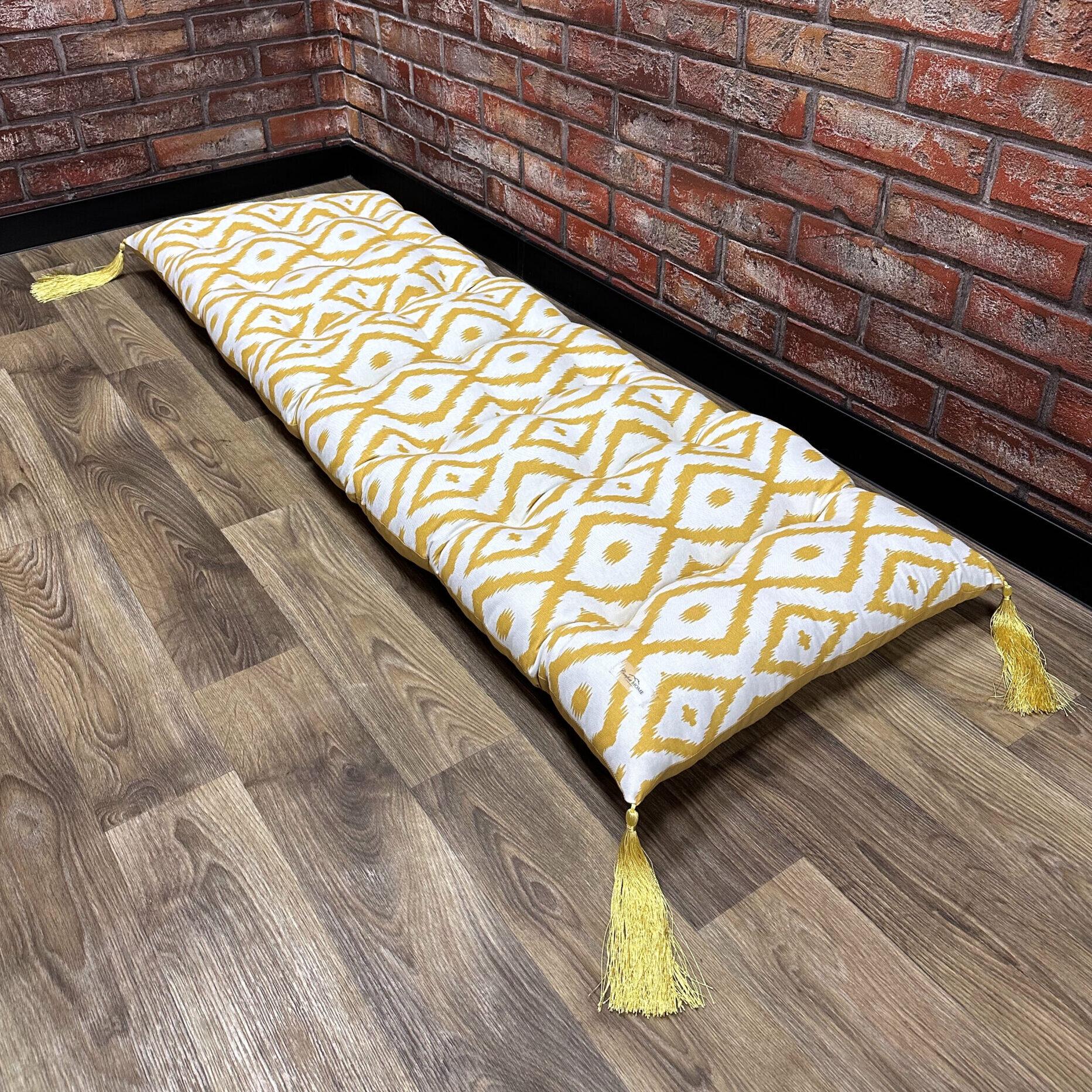 Подушка Comfort Home Blurred на подоконник/каркасы/поддоны/садовая мебель двусторонняя с кисточками панама 150х50 см (5054218)