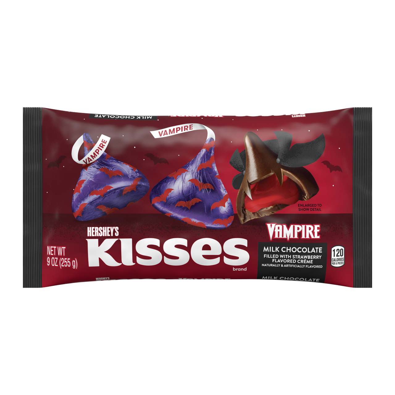 Конфеты Hershey's Kisses Halloween Vampire with Strawberry Crème 255 г (1268020507)