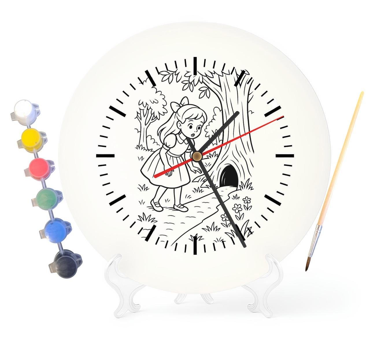 Детский набор для творчества часы-раскраска Алиса в Стране Чудес Льюис Кэррол 30 см (Г0008)