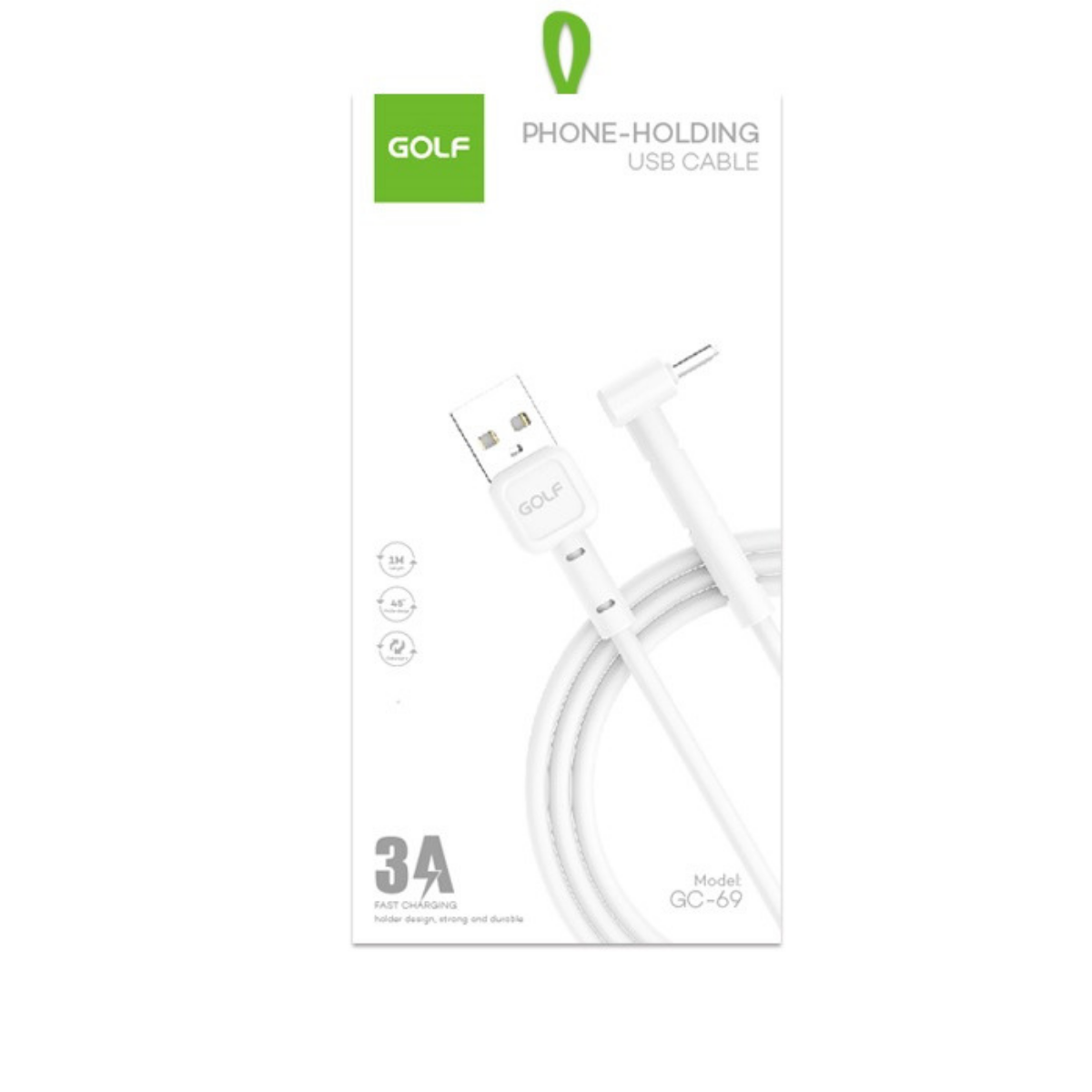 Кабель Golf GC-69I Lightning White - фото 2