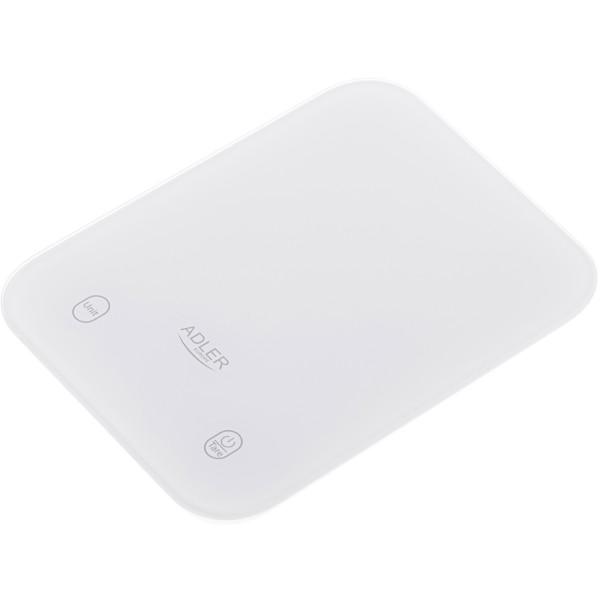 Ваги кухонні електронні Adler AD 3181 до 10 кг 2хАААА скляні з автовимкненням White (AD3181W) - фото 2 Ваги кухонні електронні Adler AD 3181 до 10 кг 2хАААА скляні з автовимкненням White (AD3181W) - фото 2