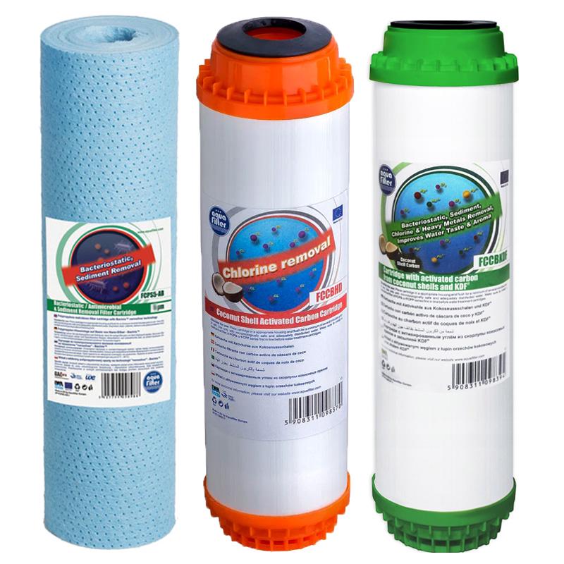 Набор картриджей Aquafilter кокосовый активированный уголь комплексная очистка (00258777)