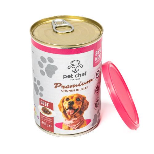 Корм влажный для взрослых собак Pet Chef с говядиной 415 г - фото 3 Корм влажный для взрослых собак Pet Chef с говядиной 415 г - фото 3