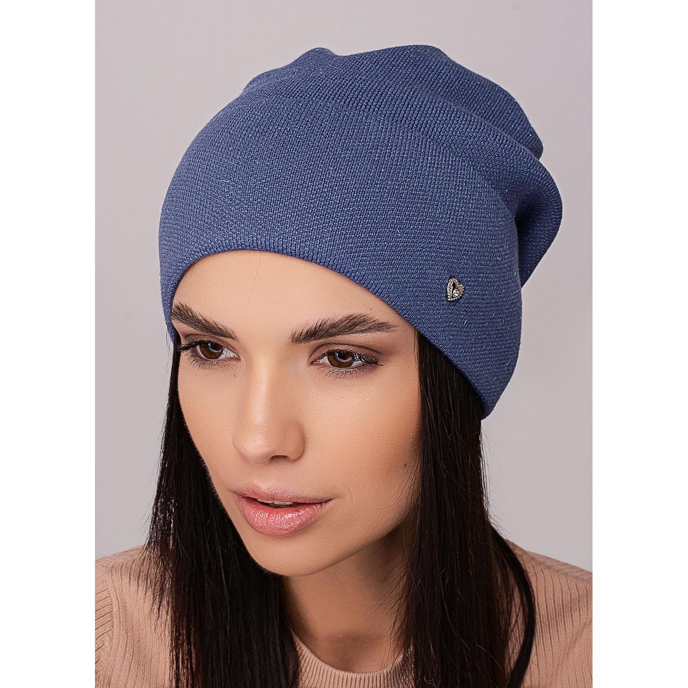 Шапка женская Leks ИНДИГО без подкладки шерстяная с отворотом гладкого вязания one size Джинс (271995) - фото 1 Шапка женская Leks ИНДИГО без подкладки шерстяная с отворотом гладкого вязания one size Джинс (271995) - фото 1