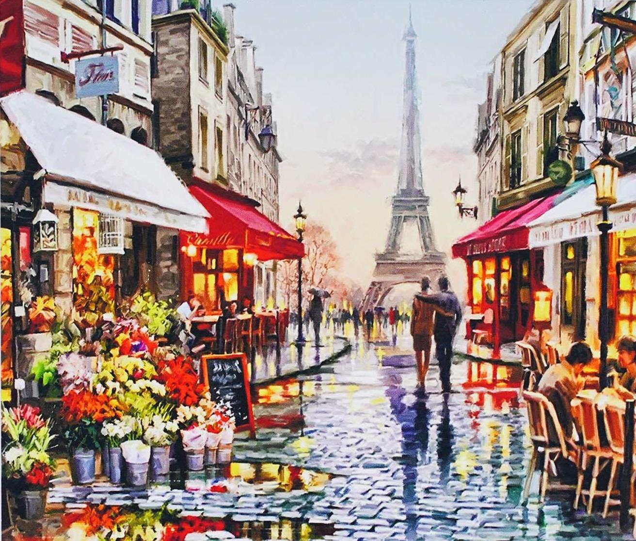 Алмазна мозаїка-картина за номерами TK Group B 70314/30 Прогулянка в Парижі в коробці 40х50 см (24710257)