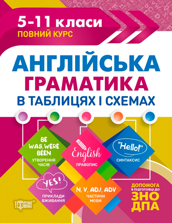 Книга Галина Погожих "Таблиці та схеми. Англійська граматика в таблицях і схемах. 5-11 класи, до ДПА, ЗНО" 9789669397096