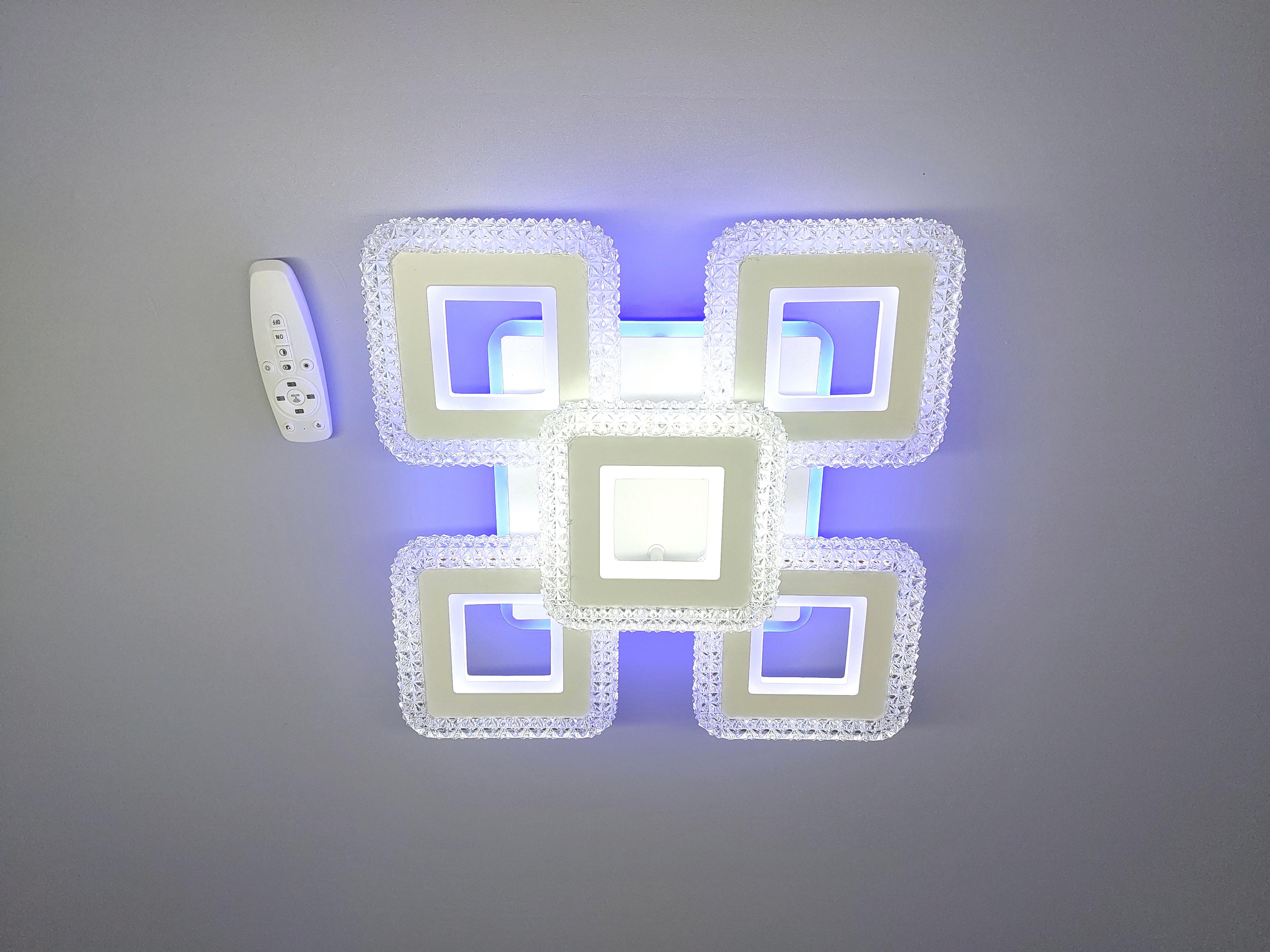 Люстра светодиодная 83/5 WH+RGB с подсветкой 150/28W Белый (18205140) Люстра светодиодная 83/5 WH+RGB с подсветкой 150/28W Белый (18205140)