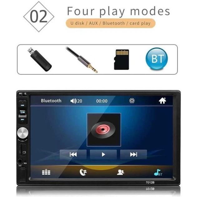 Автомагнітола 2Din MP5 7012B з Bluetooth та сенсорним екраном 7,0" 1080P 1920х1080 (6804) - фото 8 Автомагнітола 2Din MP5 7012B з Bluetooth та сенсорним екраном 7,0" 1080P 1920х1080 (6804) - фото 8