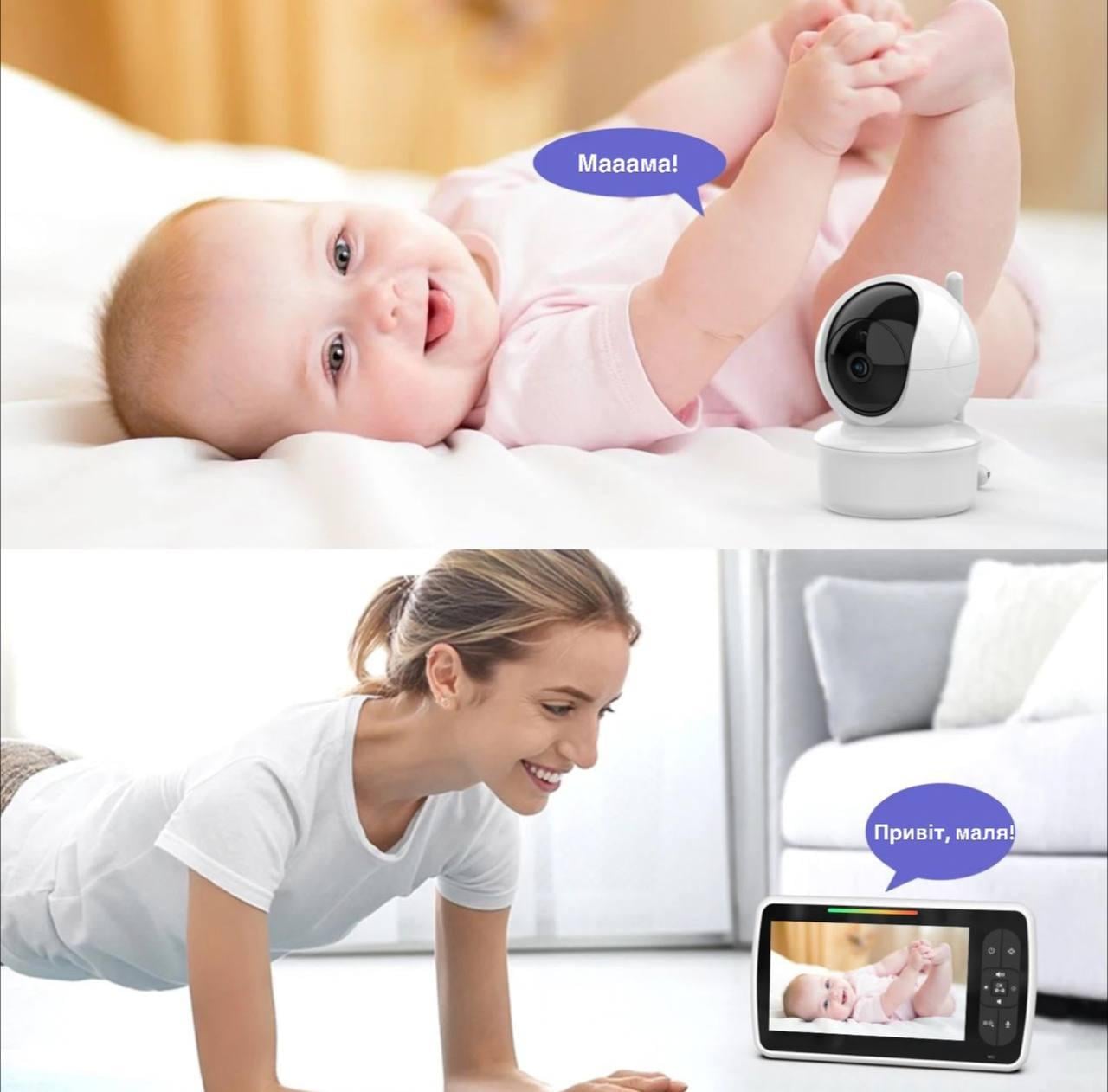 Радіоняня Baby Monitor SM650 з відеоспостереження (26389525) - фото 9