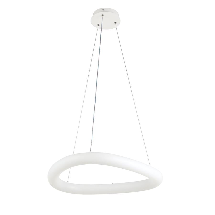 Люстра підвісна світлодіодна Levistella 797MD6006SJ 500 Лофт з плафоном кільцем та пультом Білий (2691309159)