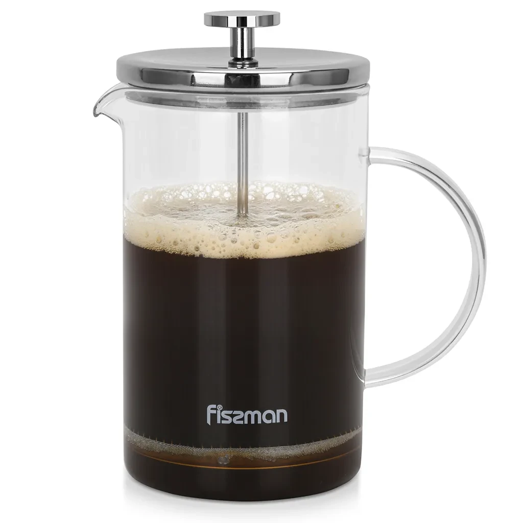 Френч-прес з поршнем Fissman Affogato 15x9,5x18,5 см 800 мл із боросилікатного скла (9099)