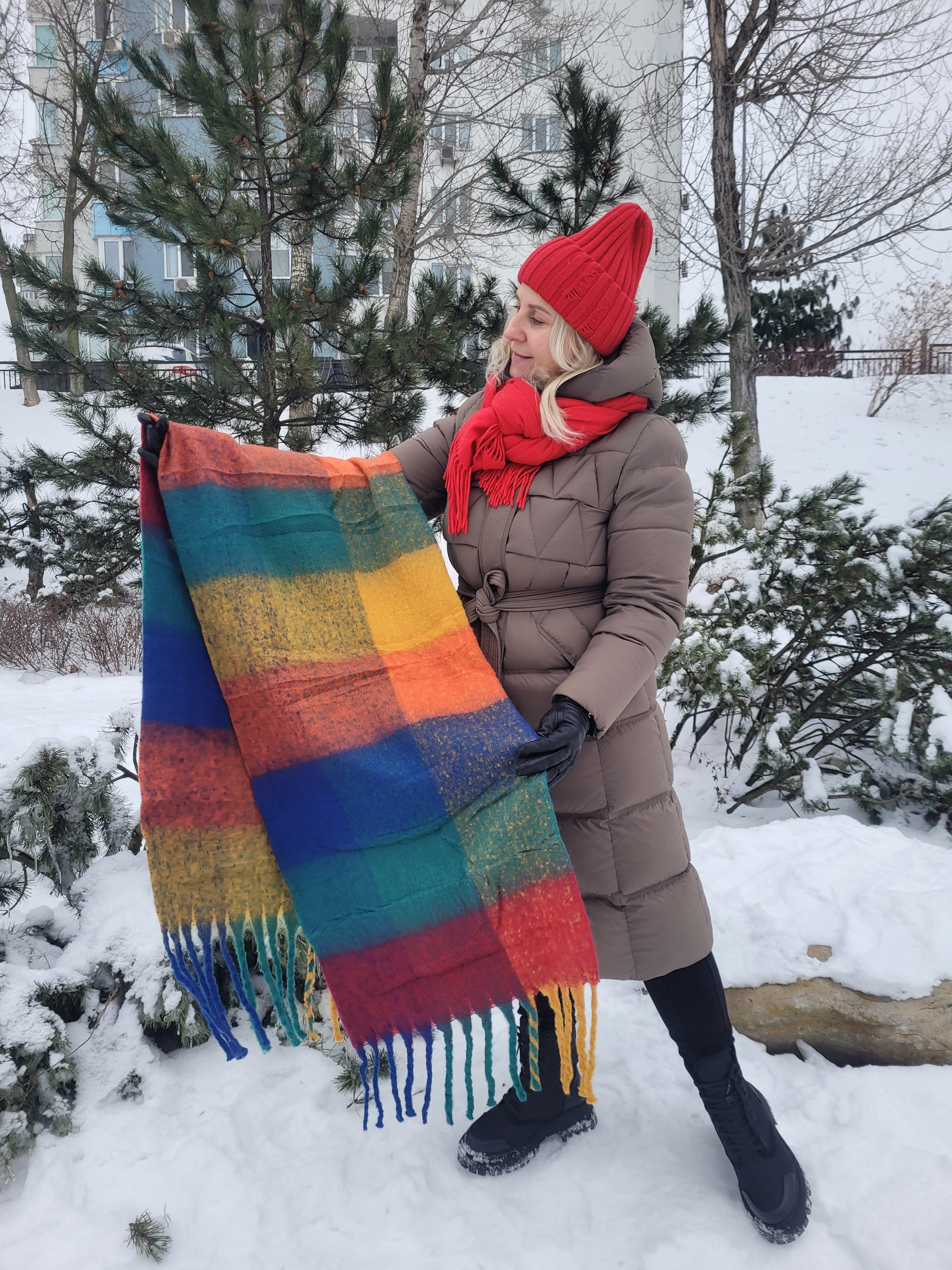 Шарф женский кашемировый Дред ячейка бахрома большая 210x40 см Разноцветный (00843/56) Шарф женский кашемировый Дред ячейка бахрома большая 210x40 см Разноцветный (00843/56)