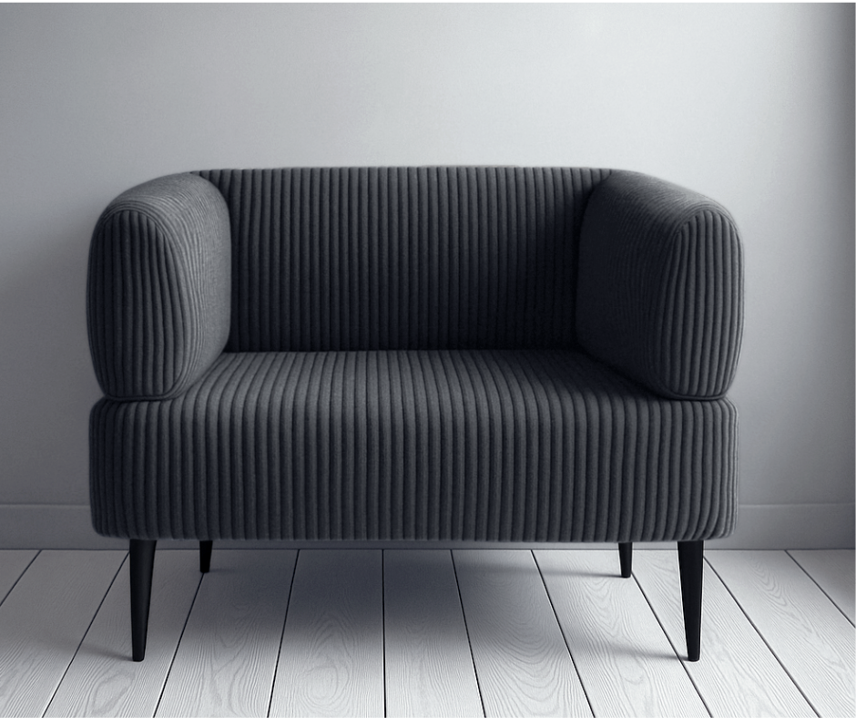 Кресло офисное ТОБІ ШО Бенно-1 с подлокотниками 1000х720х750 мм велюр/вельвет Lotus 98/DK Grey (dh56gj9)