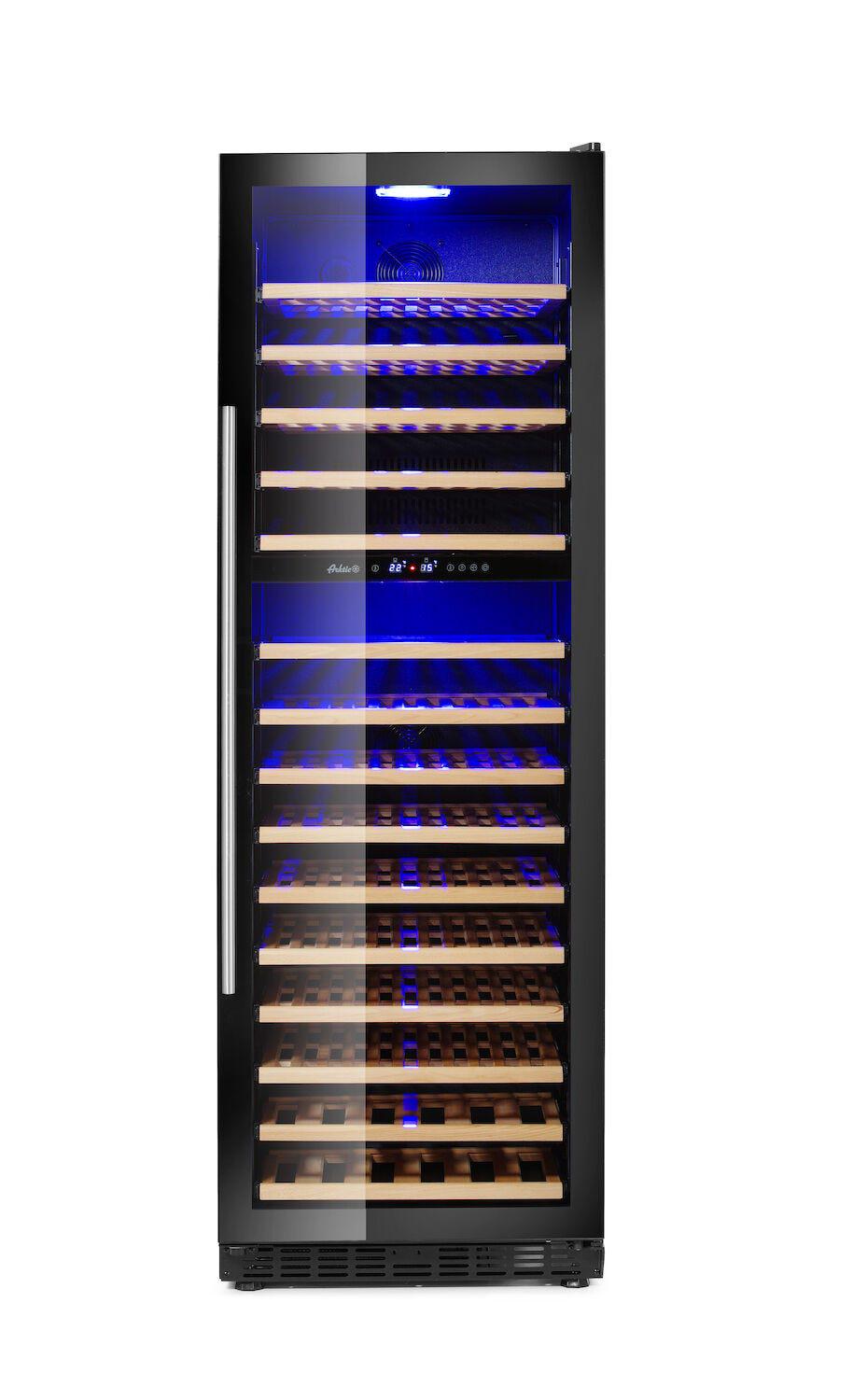 Холодильник винный Hendi 237595 2-х зонный 160 бутылок 220-240V 150W 595x685x1795 мм