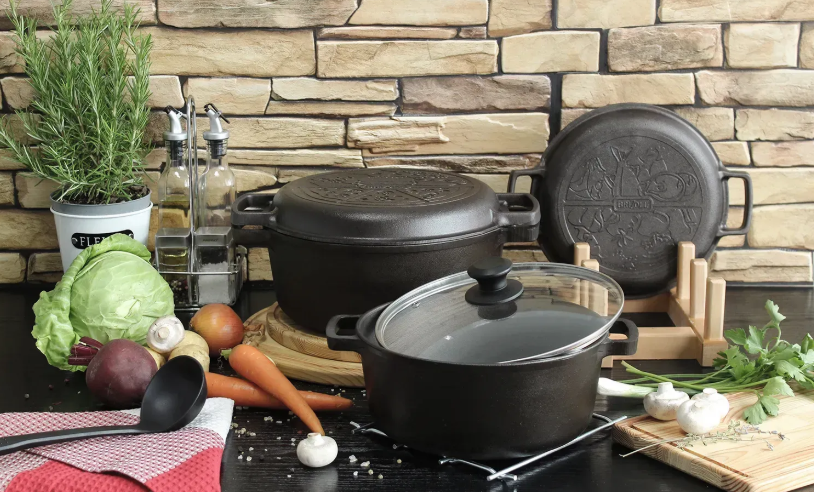 Кастрюля чугунная со стеклянной крышкой Brizoll 4 л - фото 12 Кастрюля чугунная со стеклянной крышкой Brizoll 4 л - фото 12