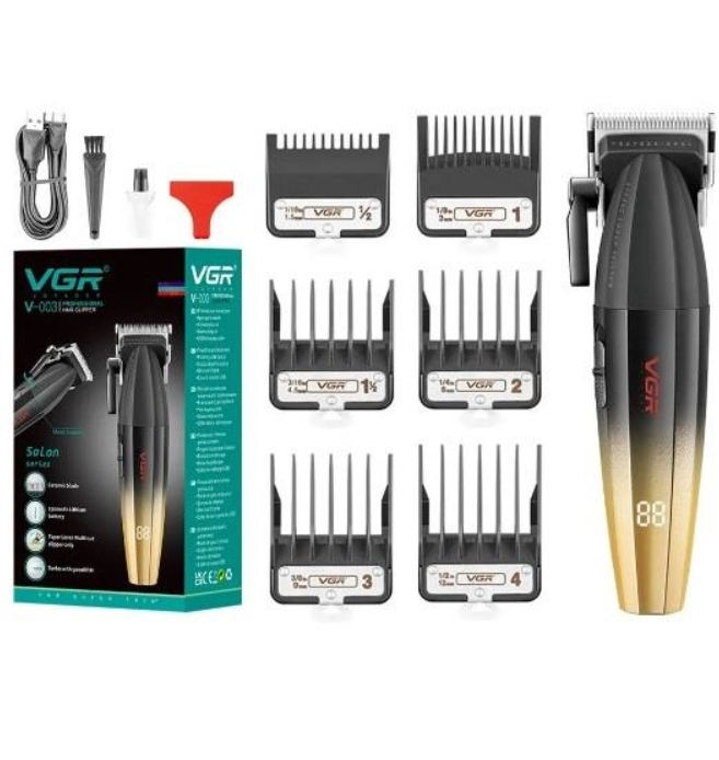 Машинка для стрижки волос VGR Turbo VВ-300 профессиональная Black/Gold
