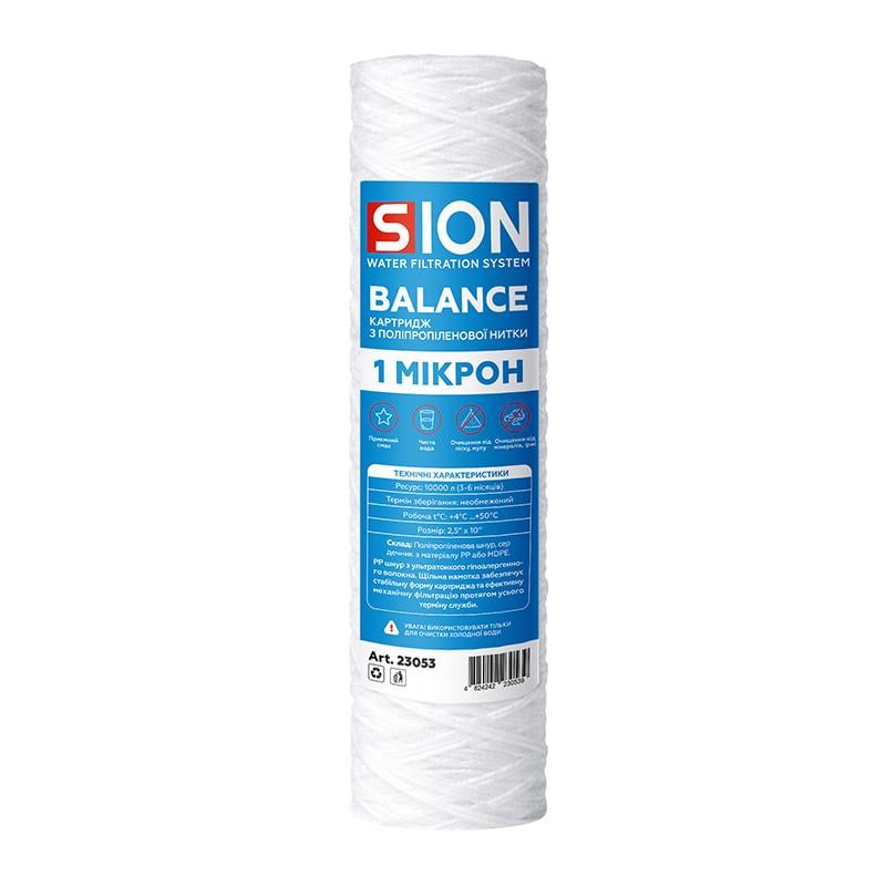 Картридж Sion из полипропиленовой нити 2,5" x 10" 1 мкм (67347) Картридж Sion из полипропиленовой нити 2,5" x 10" 1 мкм (67347)