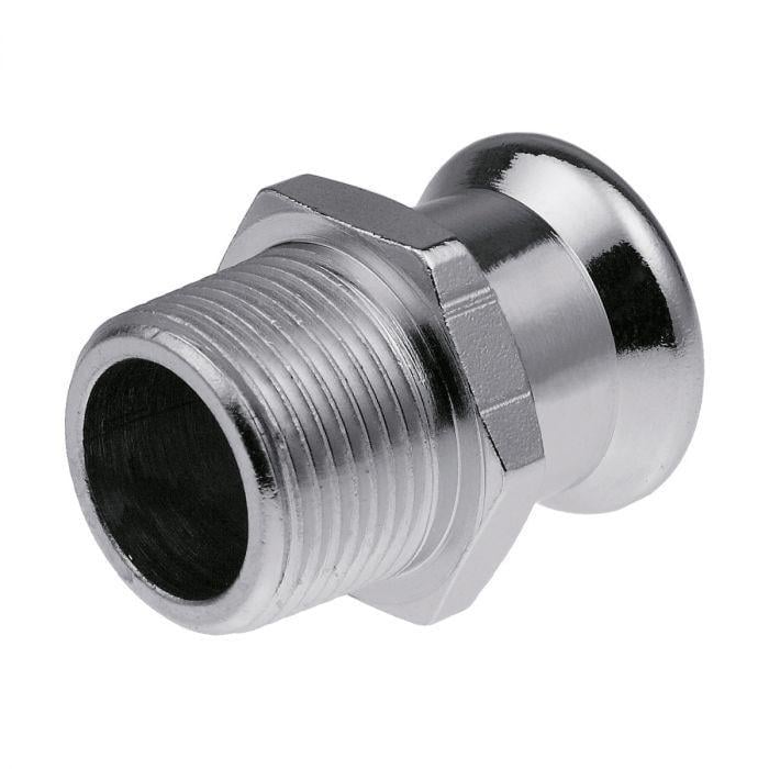 Соединитель KAN Steel Press 22 мм x 1/2" ЗР (AKV-1509045019) Соединитель KAN Steel Press 22 мм x 1/2" ЗР (AKV-1509045019)