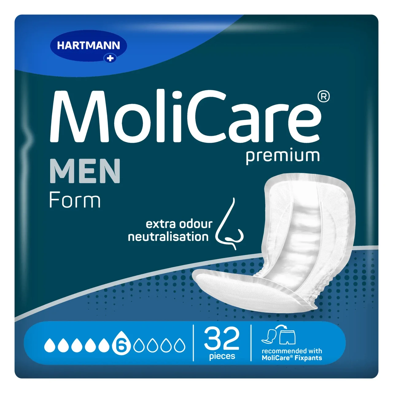 Прокладки при недержании анатомической формы MoliCare Premium Form MEN 6 капель 32 шт. Прокладки при недержании анатомической формы MoliCare Premium Form MEN 6 капель 32 шт.