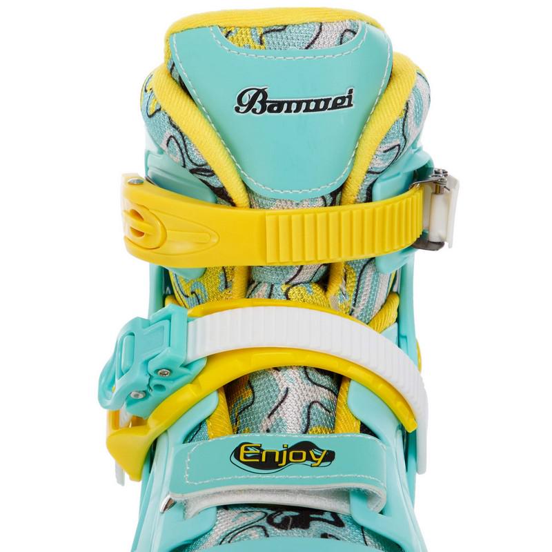 Роликовые коньки раздвижные детские Banwei BW-220 с защитой и шлемом р. 31-34 Мятный (BW-220_Мятный_S_(31-34) - фото 10 Роликовые коньки раздвижные детские Banwei BW-220 с защитой и шлемом р. 31-34 Мятный (BW-220_Мятный_S_(31-34) - фото 10