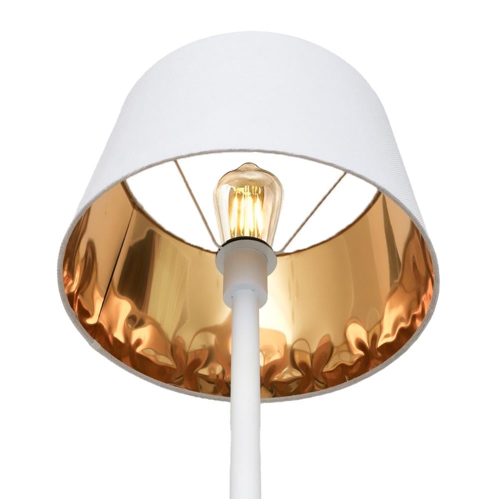 Торшер MSK ELECTRIC Palermo NL 3621 WH/WH с белым плафоном из ткани под лампу Е27 Белый - фото 4