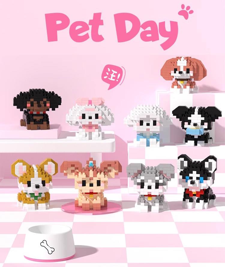 Конструктор из мини-блоков Набор Собачки Pet Day на 2013 деталей 9 шт. - фото 7 Конструктор из мини-блоков Набор Собачки Pet Day на 2013 деталей 9 шт. - фото 7